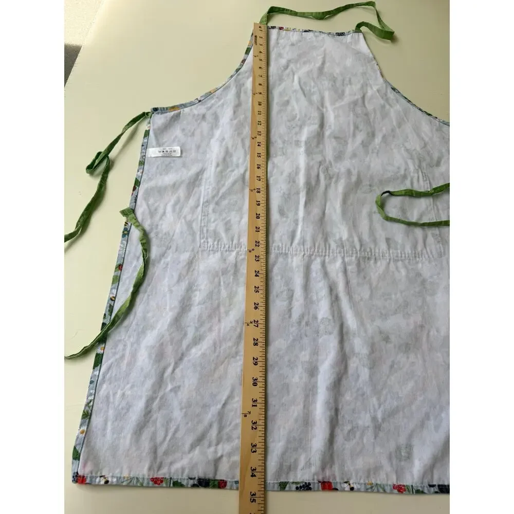 Cottagecore Floral Berry Cotton Cooking Apron with Pocket Adjustable Kitchen Bib